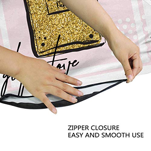 Nonun Juego de Funda nórdica, Lema de tipografía, Purpurina, Perfume, Ropa de Rosas, Colorido Juego de Cama Decorativo de 3 Piezas con 2 Fundas de Almohada