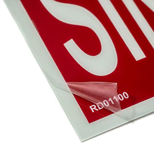 Normaluz NM RD01100 - Señal Luminiscente sin Salida Clase B PVC 0.7 mm 30 x 15 cm con CTE, Ripci y Apto para la Nueva Legislación, Rojo