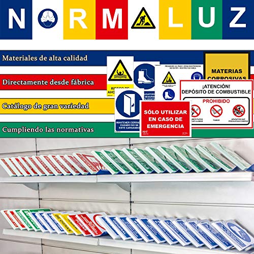 Normaluz RD25626 - Señal Adhesiva Es Obligatorio El Uso de Mascarilla Adhesivo de Vinilo 15x20 cm
