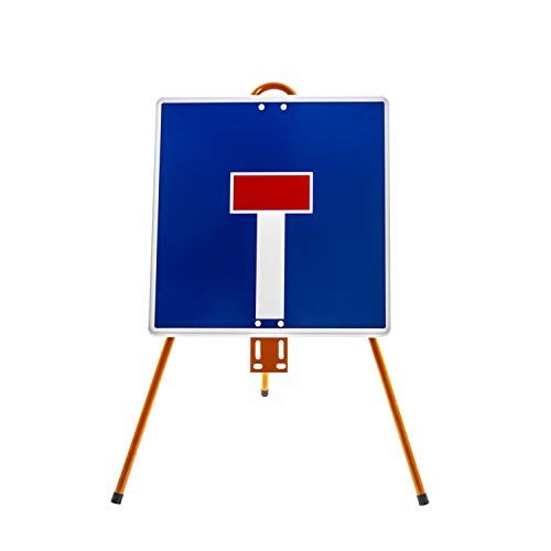 Normaluz V10025 - Señal Vial Cuadrada Calzada Sin Salida Metálica Termolacada 50 cm, Azul