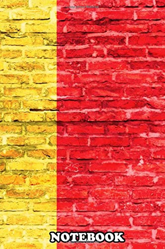 Notebook: Flag In Graffiti Style Street Art Belgium , Journal for Writing, College Ruled Size 6" x 9", 110 Pages