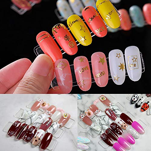 Noverlife - Soporte de exhibición de 200 piezas de uñas transparentes para uñas postizas de acrílico, soporte para práctica de uñas para salón de uñas, decoración de uñas para mujeres