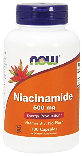 Now Foods | Niacinamide | 500 mg | 100 Cápsulas | sin gluten y soya
