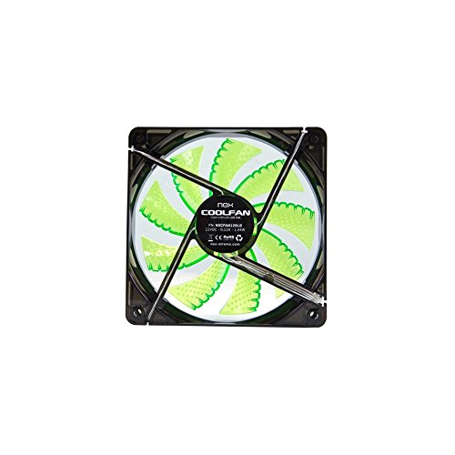 Nox Coolfan 120 - NXCFAN120LG - Ventilador para Caja PC, 12 cm, LED Verde