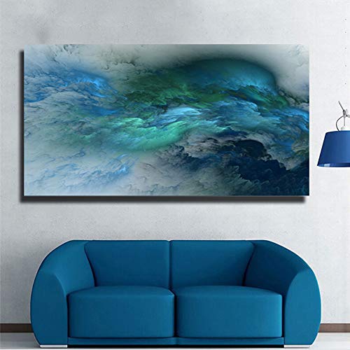 Nubes coloridas abstractas lienzo pintura mural sala arte moderno cartel decoración pintura