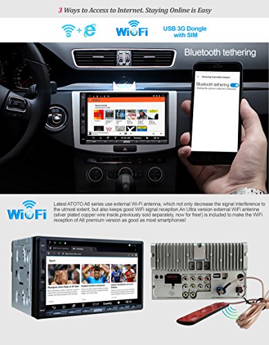 [Nuevo] ATOTO A6 Pro A6Y2721PRB Navegación para Audio/Video de automóvil con Doble DIN Android- 2 x Bluetooth con aptX - Teléfono de Carga/Ultra preamplificador -Autoradio, WiFi, Soporte 256G SD
