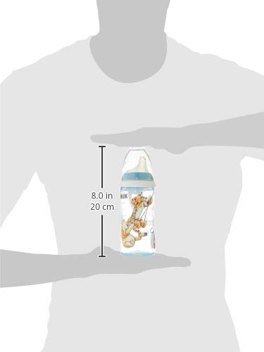 NUK Active Cup - Vaso para aprender a beber (12 meses, boquilla antigoteo, clip y tapa protectora, sin BPA, 300 ml), diseño de Winnie the Pooh de Disney, color azul