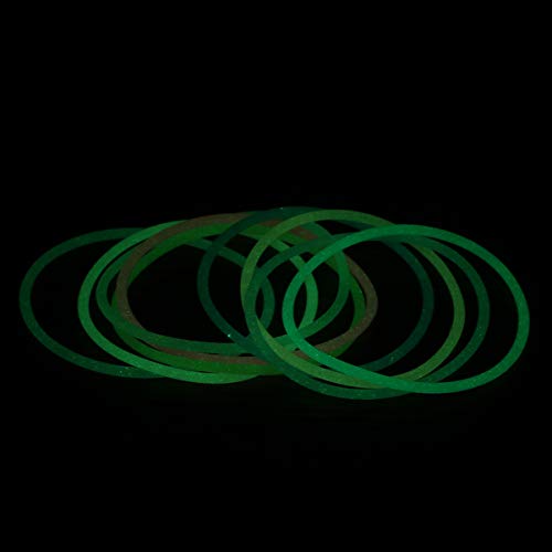 NUOBESTY collares luminosos de fiesta de neón anillo fluorescente duradero elegante y colorido anillo vítores accesorios pulseras brazaletes para concierto de fiesta que - 50 piezas