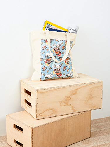 Nurse Alice Wonderland In Tote Cotton Very Bag | Bolsas de supermercado de lona Bolsas de mano con asas Bolsas de algodón duraderas