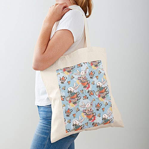 Nurse Alice Wonderland In Tote Cotton Very Bag | Bolsas de supermercado de lona Bolsas de mano con asas Bolsas de algodón duraderas