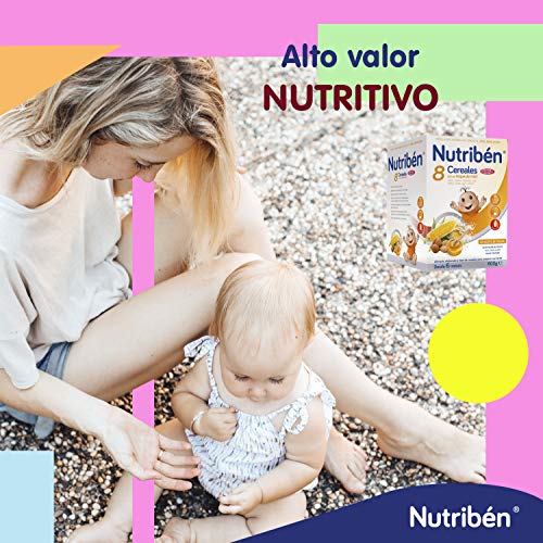 Nutriben Papilla 8 cereales con toque de miel y frutos secos 600 gr