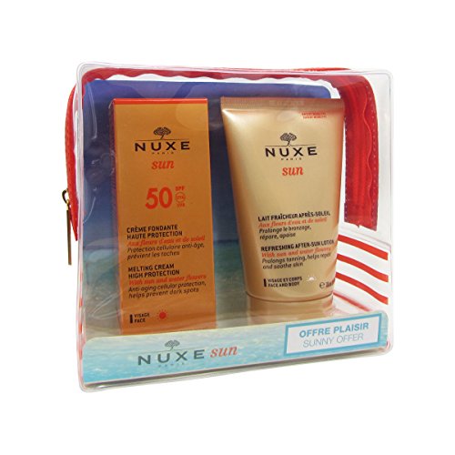 NUXE Sun Trousse Crema Fondente SPF50 Viso 50ml+Latte Doposole Viso Corpo 100ml