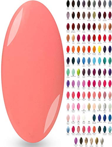 NYK1 Gel Esmalte Permanente Uñas | Esmalte de Uñas de Color en Gel para Secador de Lámpara Led o UV - Manicura Profesional y Brillo | Perfecto como Top Coat, Base y Nail Art Semipermanente Shellac