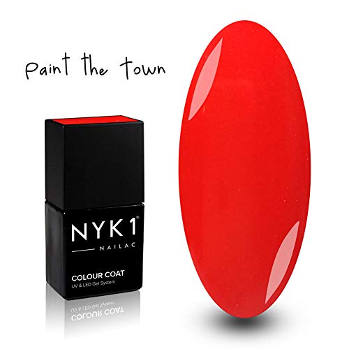 NYK1 Gel Esmalte Permanente Uñas | Esmalte de Uñas de Color en Gel para Secador de Lámpara Led o UV - Manicura Profesional y Brillo | Perfecto como Top Coat, Base y Nail Art Semipermanente Shellac