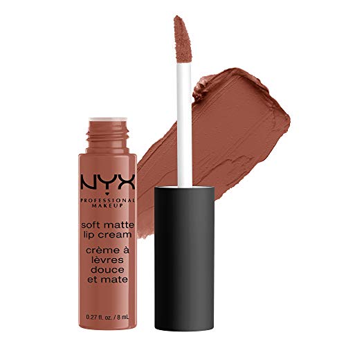 NYX Professional Makeup Pintalabios Soft Matte Lip Cream, Acabado cremoso mate, Color ultrapigmentado, Larga duración, Fórmula vegana, Tono: Leon