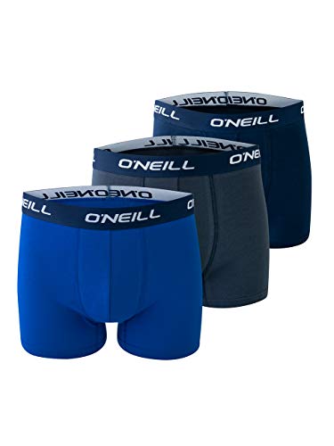 O ́Neill Plain - Calzoncillos tipo bóxer para hombre, 3 unidades azul marino/azul (4847) L