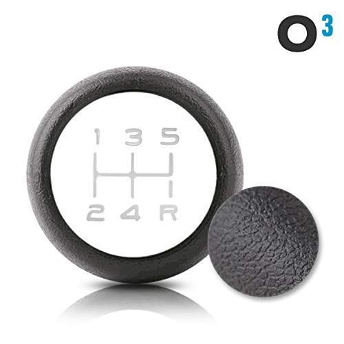 O³ Pomo Palanca de Cambios Universal Con Cono - 5 Velocidades - Palanca de Cambios Coche Con Adaptador - 106,205,206,306,406,107,207,307,407,807,301,308,2008,3008,5008,605,807, Saxo,C2, C3, C4