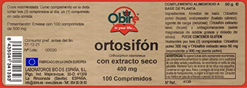 Obire Ortosifón 400 mg - 100 Comprimidos