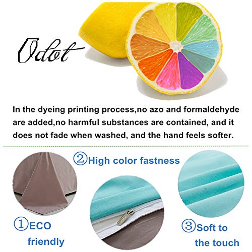 Odot Juego de Ropa de Cama con Funda de Edredón Nórdico de 4 Piezas, Color Sólido Anti-ácaro Defensa Alérgico Cremallera, Microfibra Funda de Almohada, Sábana (150 * 200cm,Lago Verde)