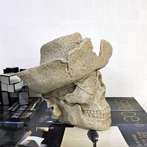 OFJM Estatuas para jardín Cenicero Moda Personalidad Oficina Resina Multifuncional cráneo cenicero hogar Dormitorio decoración Novio Regalo
