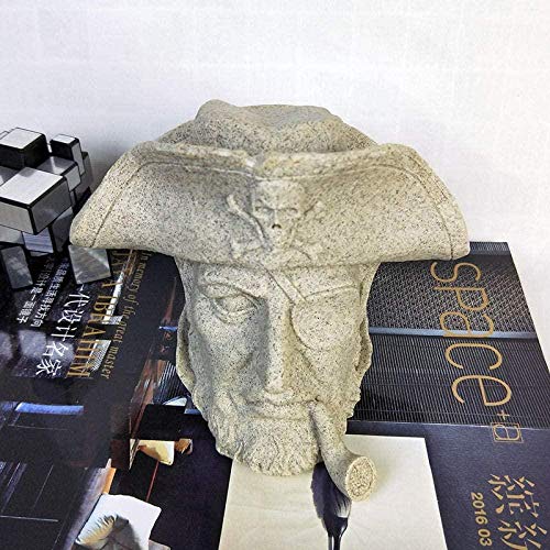 OFJM Estatuas para jardín Cenicero Moda Personalidad Oficina Resina Multifuncional cráneo cenicero hogar Dormitorio decoración Novio Regalo