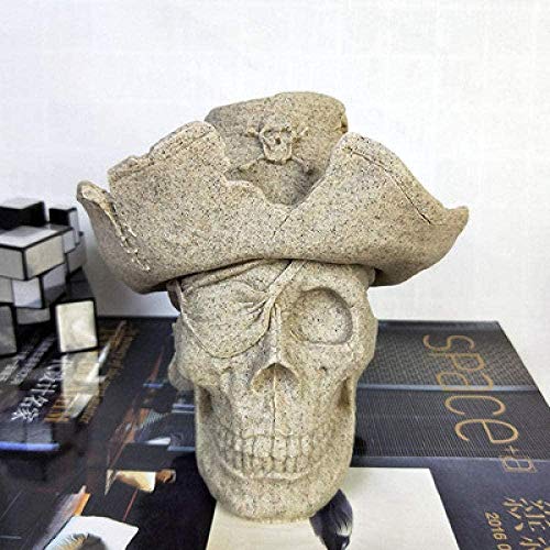 OFJM Estatuas para jardín Cenicero Moda Personalidad Oficina Resina Multifuncional cráneo cenicero hogar Dormitorio decoración Novio Regalo