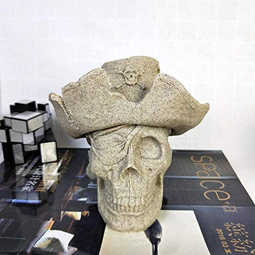 OFJM Estatuas para jardín Cenicero Moda Personalidad Oficina Resina Multifuncional cráneo cenicero hogar Dormitorio decoración Novio Regalo