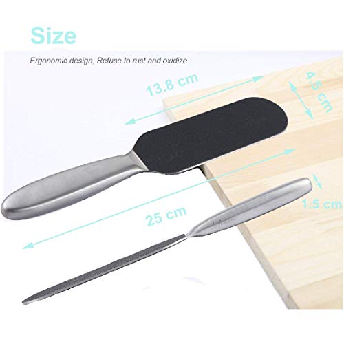 OFNMY Kit de 11pcs Pie Escofina Doble Cara - Pie de Pedicura File Remover Callos para la Piel Muerta Profesional