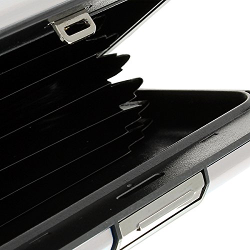 Ögon Smart Wallets - Stockholm V2 Cartera Tarjetero - Protección RFID: Protege Tus Tarjetas de Robar - hasta 10 Tarjetas + Recetas + Notas - Aluminio anodizado (Silver)