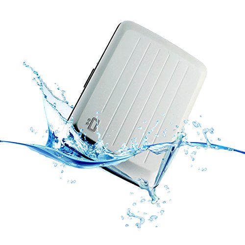 Ögon Smart Wallets - Stockholm V2 Cartera Tarjetero - Protección RFID: Protege Tus Tarjetas de Robar - hasta 10 Tarjetas + Recetas + Notas - Aluminio anodizado (Silver)