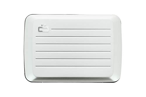 Ögon Smart Wallets - Stockholm V2 Cartera Tarjetero - Protección RFID: Protege Tus Tarjetas de Robar - hasta 10 Tarjetas + Recetas + Notas - Aluminio anodizado (Silver)