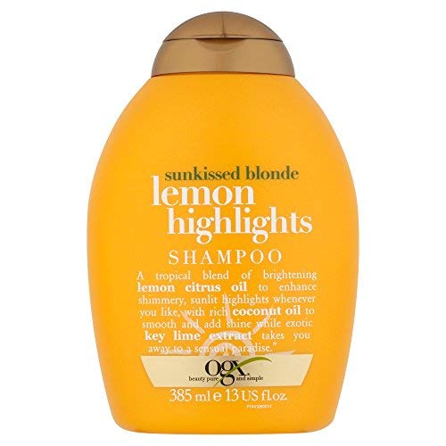 OGX Sunkissed Blonde Plus Lemon Highlights Champú, 385 ml