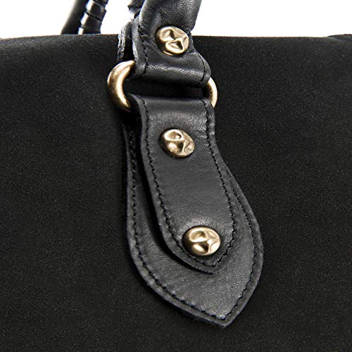 OH MY BAG - Bolso modelo PHI de piel auténtica, color gris oscuro, (Bleu Foncé), Talla única