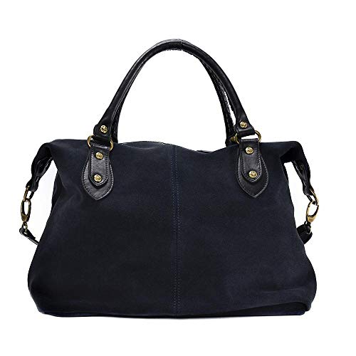 OH MY BAG - Bolso modelo PHI de piel auténtica, color gris oscuro, (Bleu Foncé), Talla única