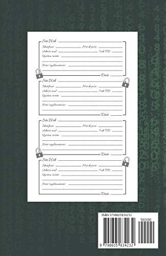 Oh putain ! J'ai oublié le mot de passe...: Carnet de mots de passe | Répertoire personnel de vos identifiants de connexion | 200 entrées | Matrice