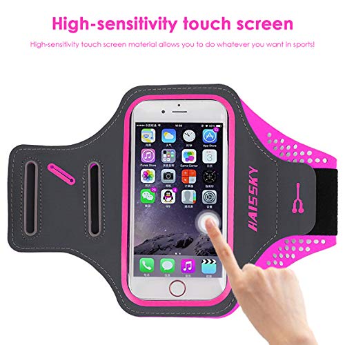 OhhGo Brazalete de teléfono Soporte de Caja de Brazo Deportivo Ajustable Debajo del teléfono 6.5 para Correr Andar en Bicicleta 17.8 x 48.5cm