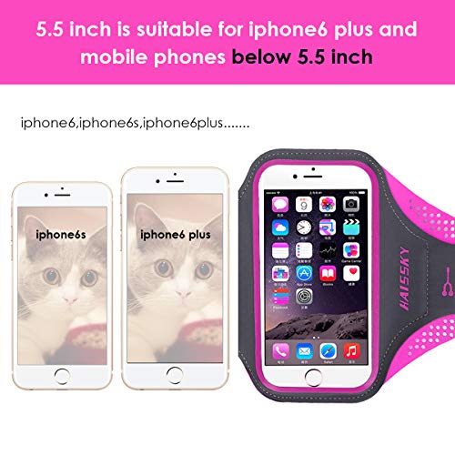 OhhGo Brazalete de teléfono Soporte de Caja de Brazo Deportivo Ajustable Debajo del teléfono 6.5 para Correr Andar en Bicicleta 17.8 x 48.5cm