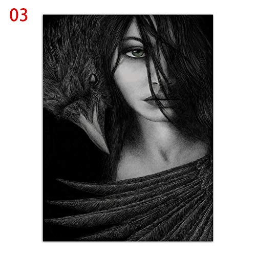 oioiu Cuadro en la Pared Estilo de Moda nórdica Arte Minimalista Mujer Bonita Cartel de Ballet Lienzo Pintura decoración de Boda Familiar sin Marco