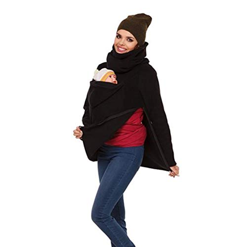 OJKYK Sudadera con Capucha De Canguro De Maternidad para Mujer Portadora De Bebé Chaqueta De Abrigo De Lana para Embarazadas Que Usan Suéter,A,XL