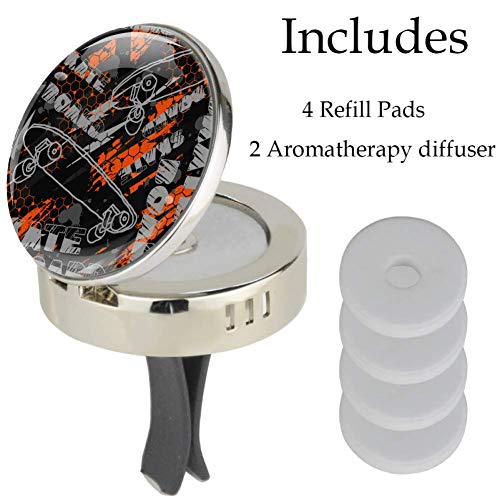 OKONE Cool Skate Slogans - Difusor de aceite esencial para aromaterapia, 2 unidades