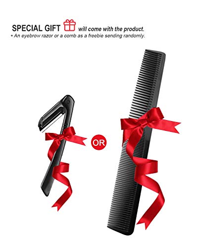 OMIRO Espejo de mano, extragrande, negro, con mango, cuadrado, negro, M