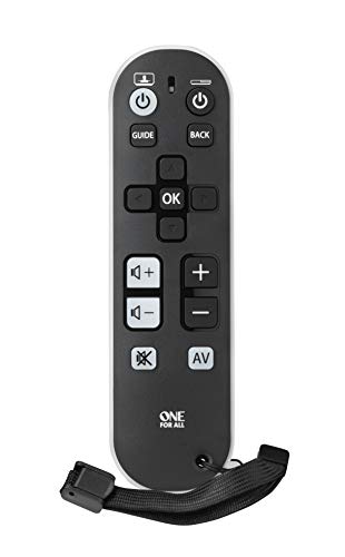 One For All URC6810 - Mando a Distancia Universal Zapper TV - Control Remoto Universal para 3 aparatos (TV, TDT, Audio) – Funciona con Todas Las Marcas – Negro