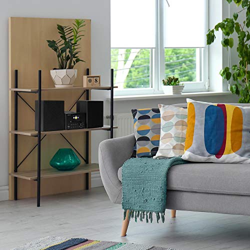 Oneconcept Streamo Equipo estéreo con Radio por Internet - Conexión de Radio por WiFi, Dab/Dab+ y FM , 2 Altavoces de 10 W , Bluetooth , Lector de CD , Conexión: USB, AUX-IN, Negro