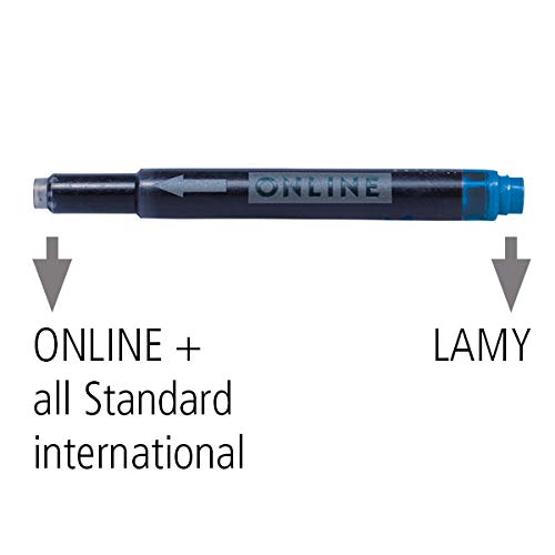 Online Schreibgeräte 17305/12 - Cartuchos combi perfumados para pluma estilográfica, color azul