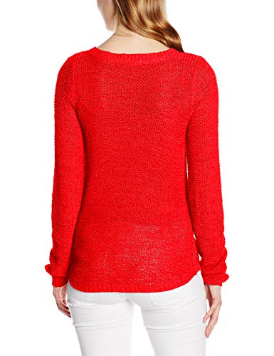 Only onlGEENA XO L/S PULLOVER KNT NOOS, Suéter para Mujer, Rojo (High Risk Red), S