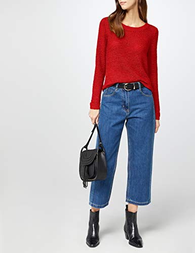Only onlGEENA XO L/S PULLOVER KNT NOOS, Suéter para Mujer, Rojo (High Risk Red), S