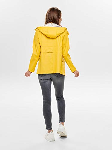 Only onlTRAIN Short Raincoat OTW Noos impermeable, Amarillo (Yolk Yellow Yolk Yellow), 42 (Talla del fabricante: X-Large) para Mujer