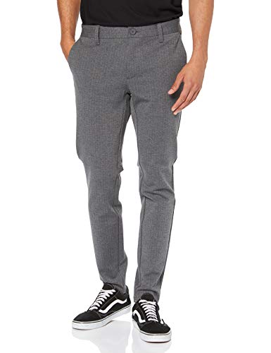 Only & Sons NOS Onsmark Pant Stripe Gw 3727 Noos Pantalones, Gris (Medium Grey Melange Medium Grey Melange), 44 /L34 (Talla del Fabricante: 30) para Hombre
