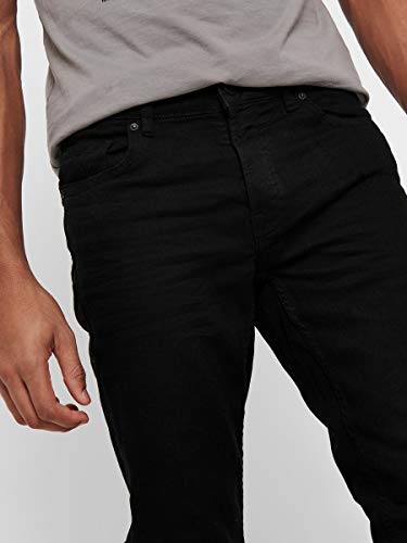 Only & Sons Onsloom Dcc 0448 Noos Vaqueros Slim, Negro (Black Denim Black Denim), W32/L32 para Hombre