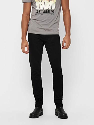 Only & Sons Onsloom Dcc 0448 Noos Vaqueros Slim, Negro (Black Denim Black Denim), W32/L32 para Hombre